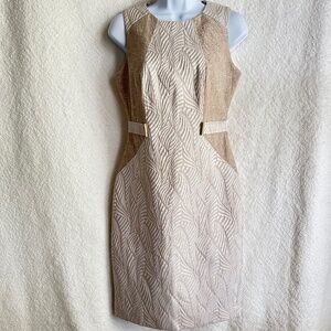 Calvin Klein Beige and Cream Wedding Dress